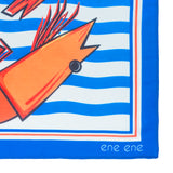 Lenço Camarão Que Dorme A Onda Leva 30x30cm