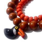 Colar Duplo Araçari Coral