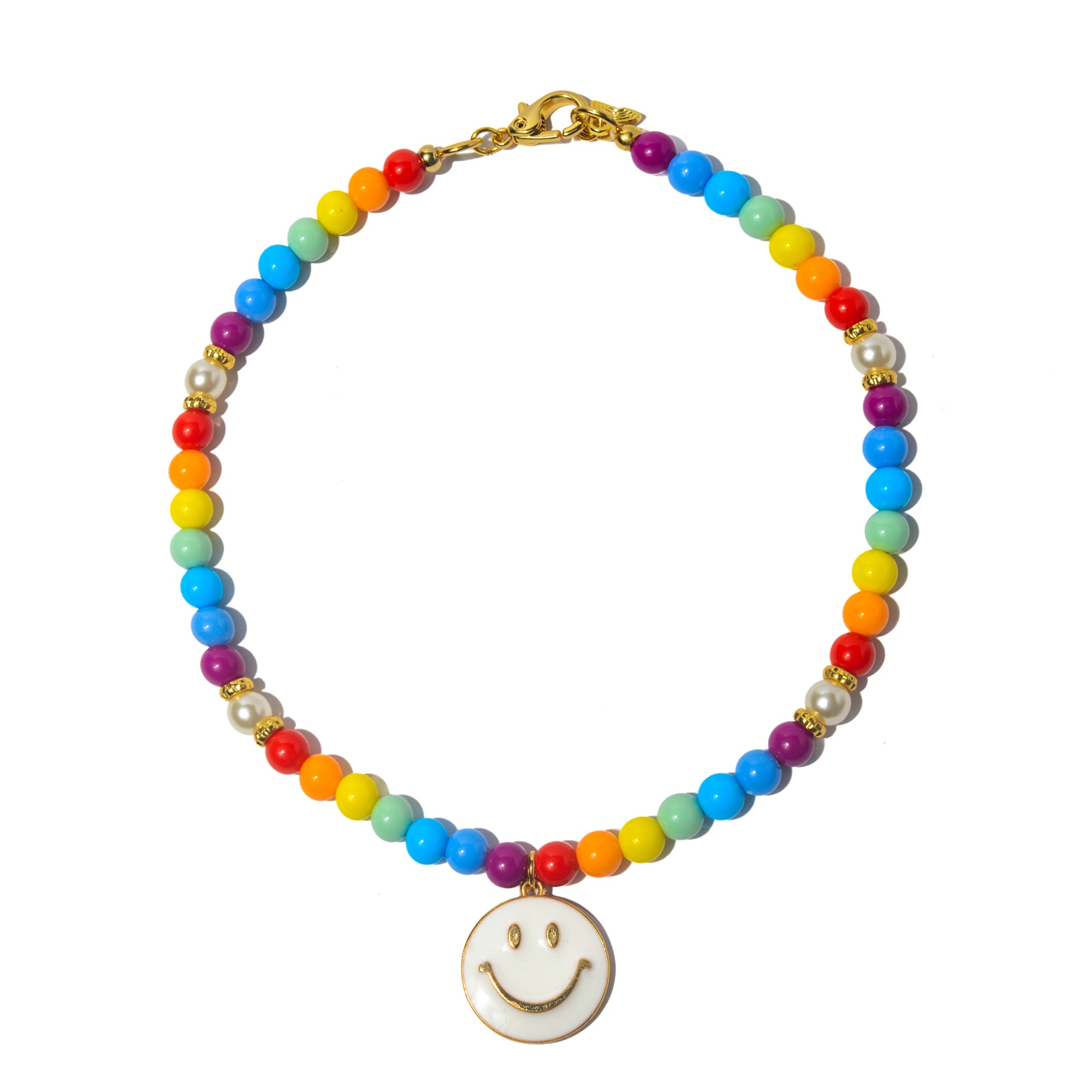 Colar Kids Smile Face Off | off white | resina premium e corrente metálica | Ene Ene