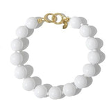 Choker Bolona Branca | resina premium e miçangas | Ene Ene