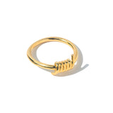 Anel Semijoia Arame Dourado