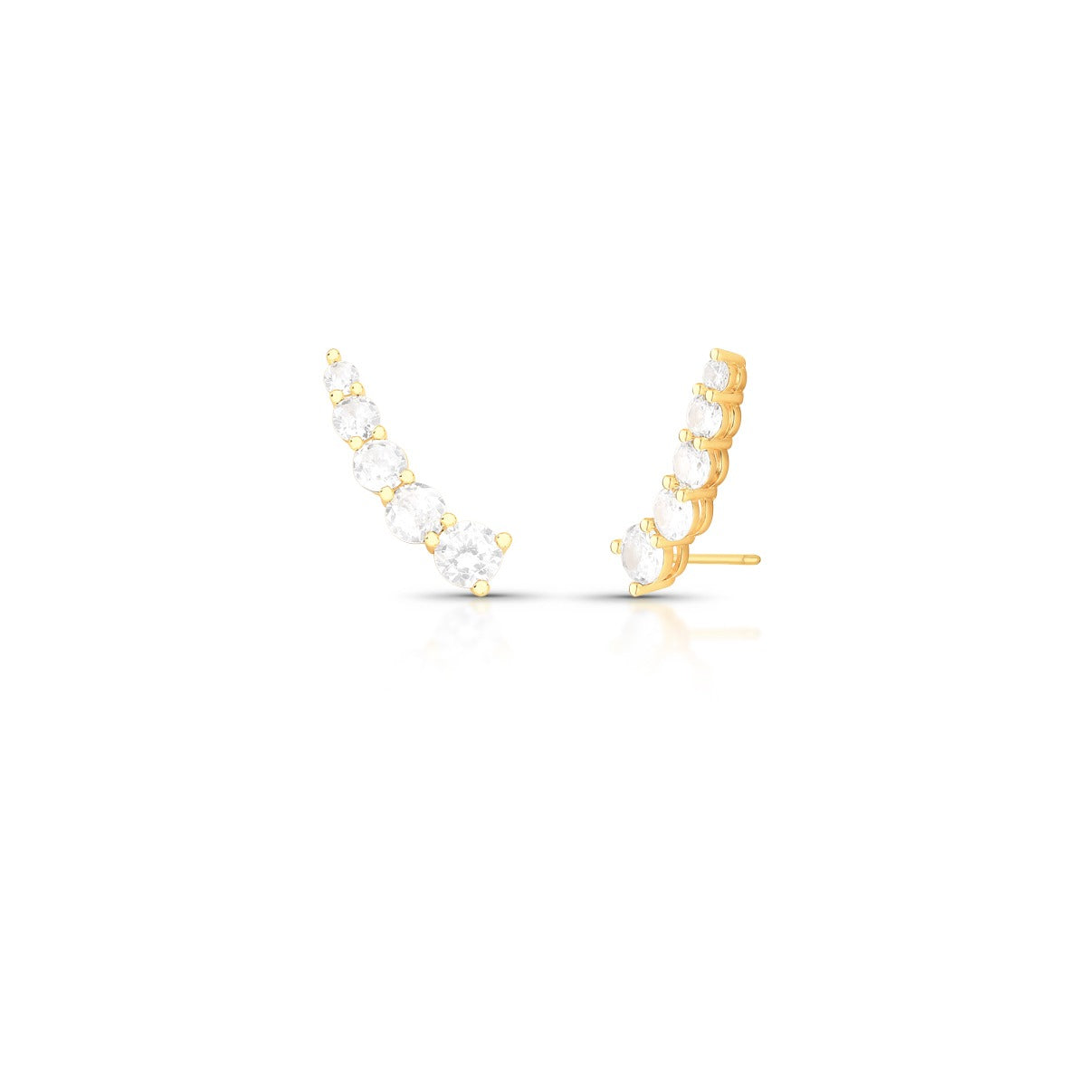 Brinco Ear Cuff Zircônia | metal com banho e micro zircônias | Ene Ene