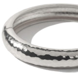 Bracelete Martelado Aneka Prateado