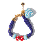 Pulseira Corda Pop Love Blu | azul | corda náutica, metal com banho e metal esmaltado | Ene Ene