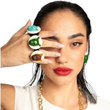 Anel Pantera Medalhão Turquesa