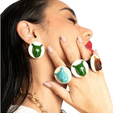 Anel Pantera Medalhão Tartaruga