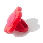 Anel Resina Daisy Fosco Pink e Vermelho | vermelho | resina premium | Ene Ene