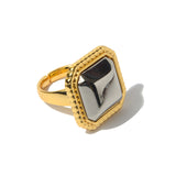 Anel Geométrico Prateado