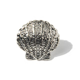 Anel Concha Prateado