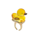Anel Ajustável Crystal Duck
