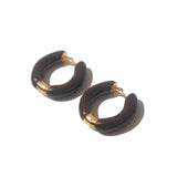 Brinco Argola Esmaltada Marrom Prilla