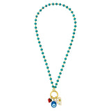 Colar Contrapinado Penca Azul