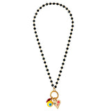 Colar Contrapinado Penca Verde Escuro