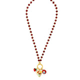 Colar Contrapinado Penca Vinho