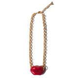 Colar Corrente Beijo Vermelho