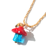 Colar Corrente Curto Mushroom Sabs Vermelho