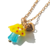 Colar Corrente Curto Mushroom Tafa Amarelo
