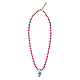 Colar Namorados Murano Coração Rosa
