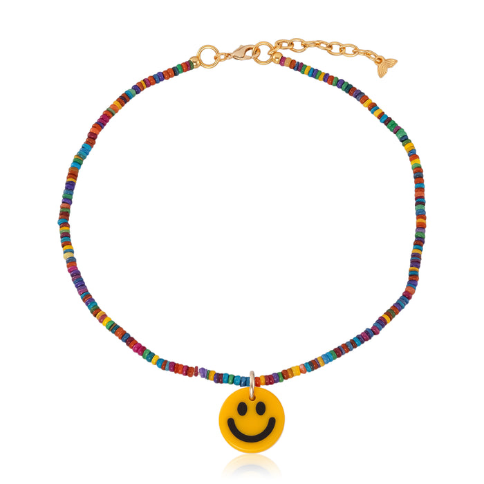 Colar Pedra Smile Amarelo