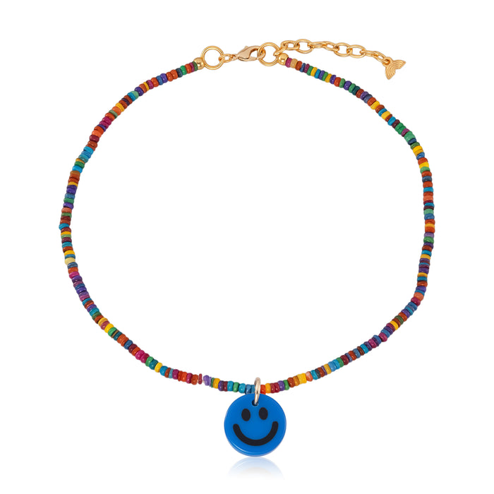 Colar Pedra Smile Azul Escuro