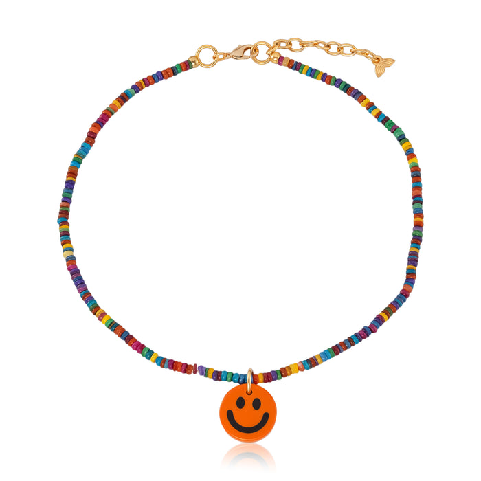 Colar Pedra Smile Laranja