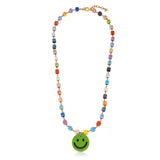 Colar Alfinete Smile Verde