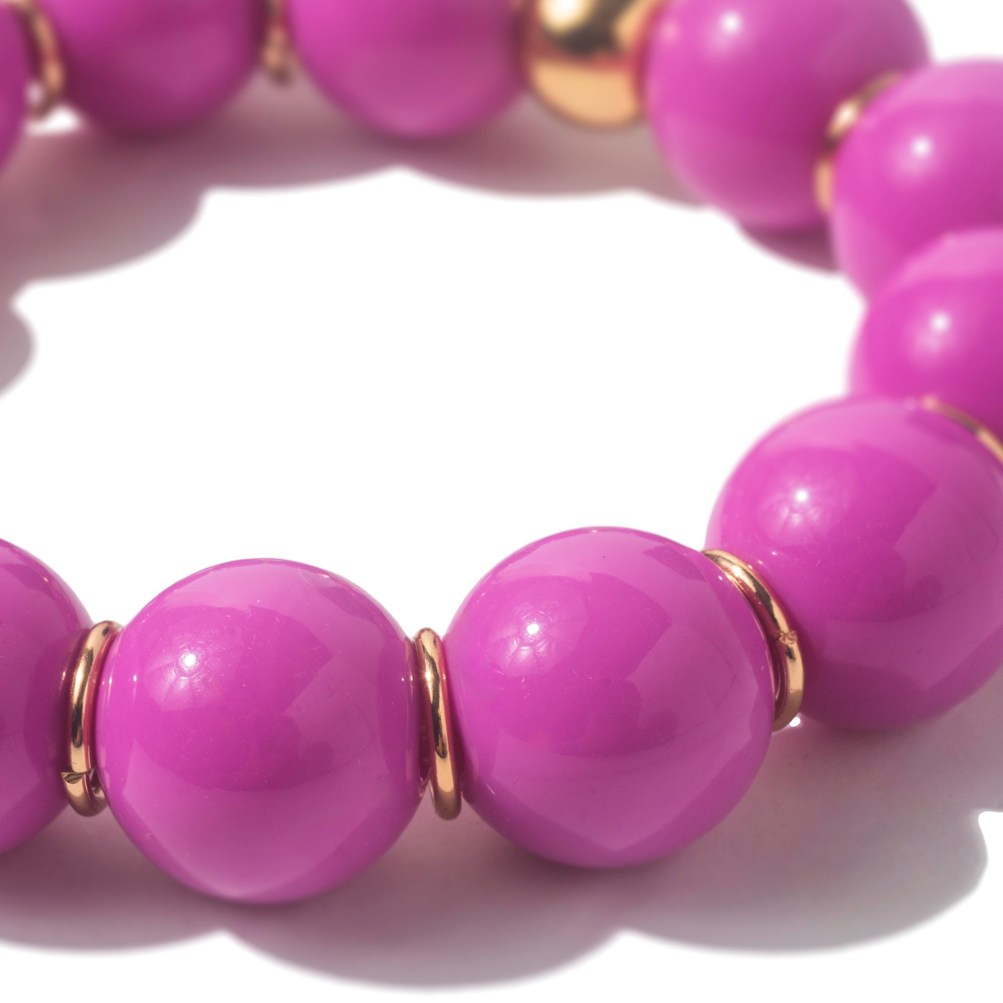 Pulseira Bubble Basic Fucsia | fúcsia | resina premium e metal com banho | Ene Ene