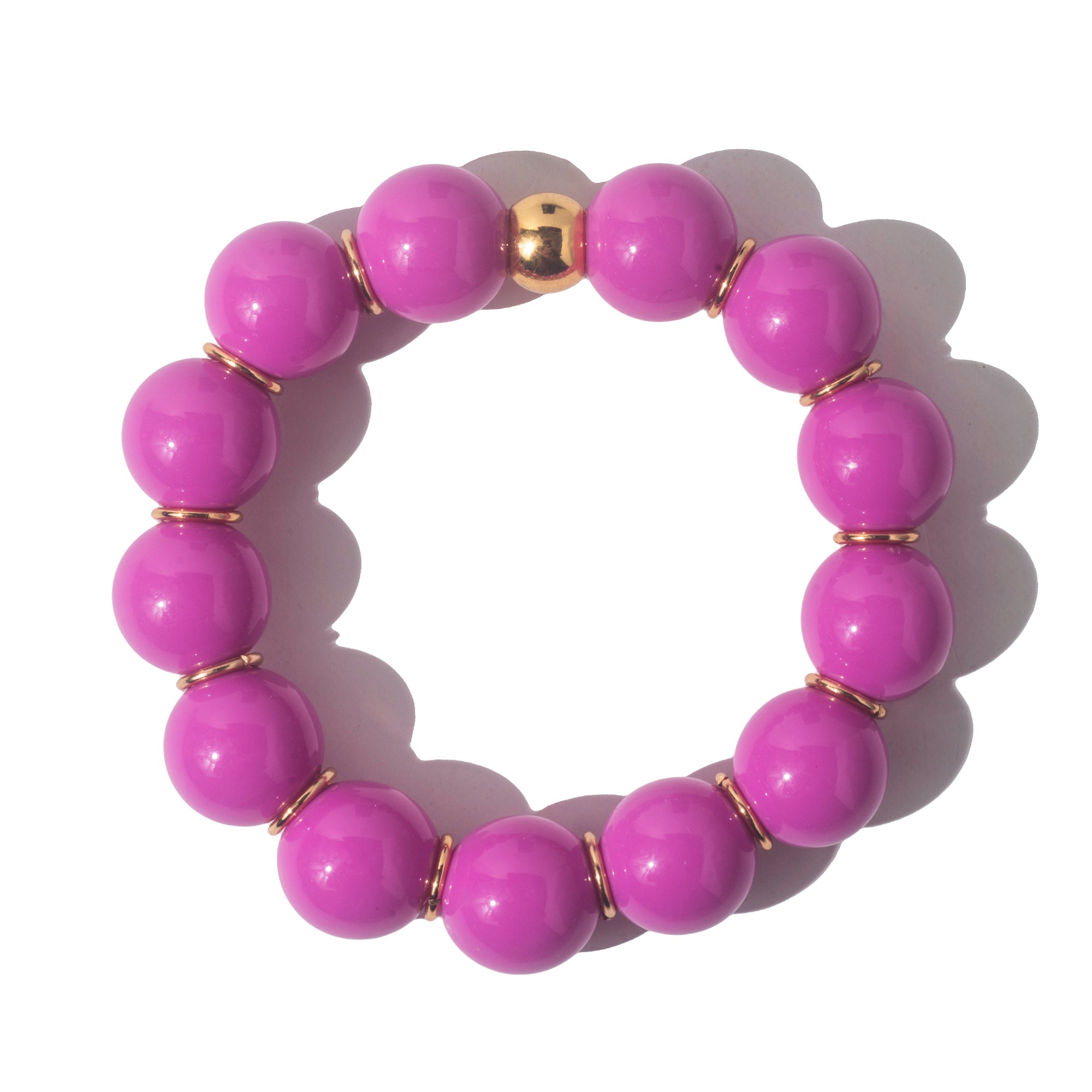 Pulseira Bubble Basic Fucsia | fúcsia | resina premium e metal com banho | Ene Ene