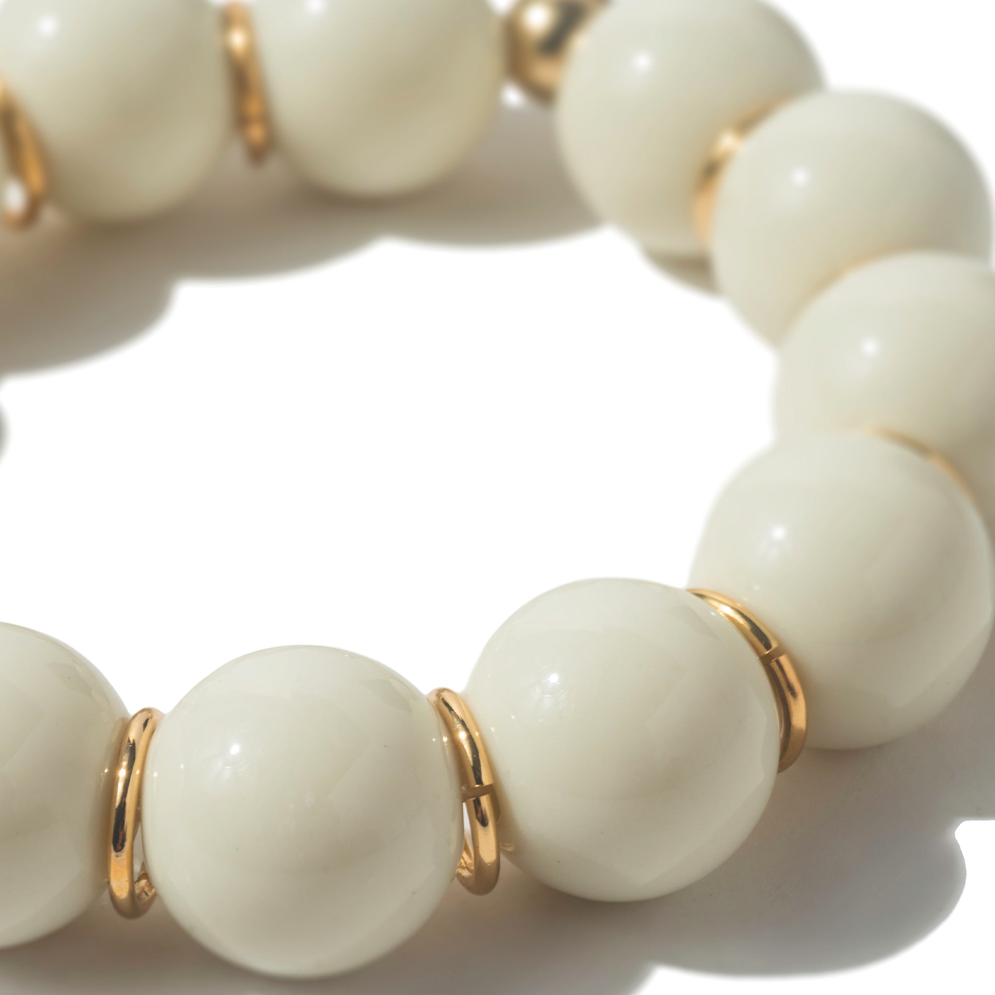 Pulseira Bubble Basic Off | off white | resina premium e metal com banho | Ene Ene