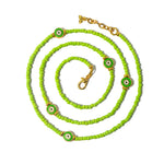 Colar Miçanga 2 Em 1 Olho Grego Maçã Verde | maçã verde e verde | miçangas | Ene Ene