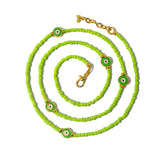 Colar Miçanga 2 Em 1 Olho Grego Maçã Verde | maçã verde e verde | miçangas | Ene Ene