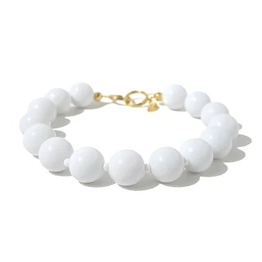 Choker Bolona Branca | resina premium e miçangas | Ene Ene