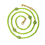 Colar Miçanga 2 Em 1 Olho Grego Maçã Verde | maçã verde e verde | miçangas | Ene Ene