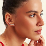 Brinco Ear Cuff Zircônia | metal com banho e micro zircônias | Ene Ene