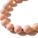 Choker Bola Rose | rosé | resina premium e metal esmaltado | Ene Ene