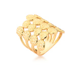 Anel Medalhadas Texturizadas Dourado