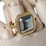 Anel Geométrico Prateado