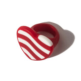 Anel Coração Copacabana Vermelho