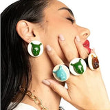 Anel Pantera Medalhão Tartaruga